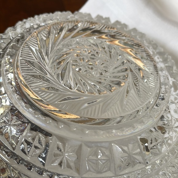 VTG Fostoria Great American Lead crystal Hostess Serving Candy Condiment Dish - Picture 3 of 12